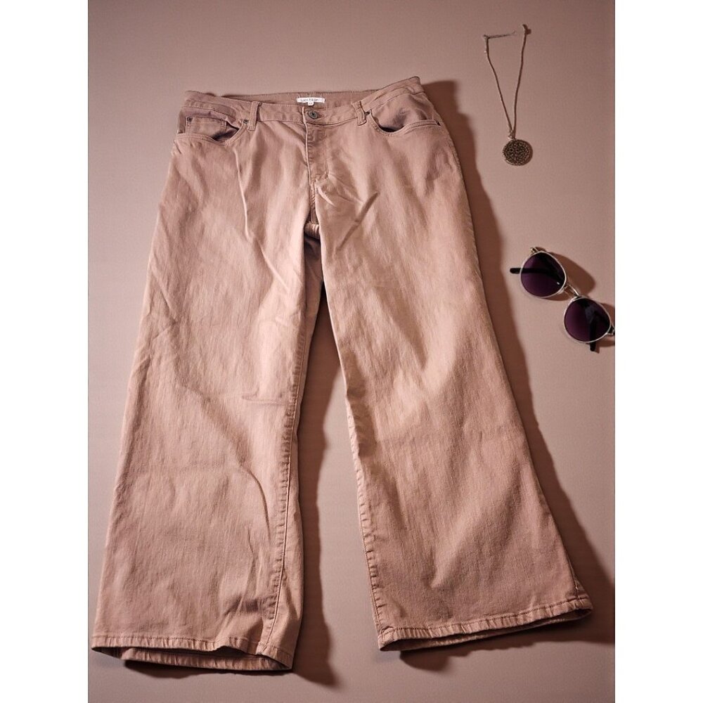LAST CHANCE - STS Blue Sabrina High Rise Pants – Mauve Stretch Wide Leg Size 33